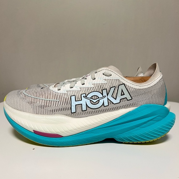 Hoka One One Womens Mach X 2 1155120 FCO White Running Shoes Sneakers US 8.5 B - Picture 1 of 13